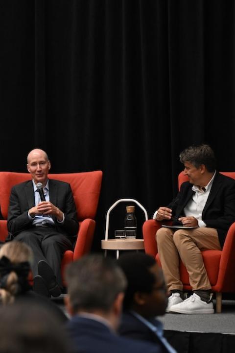 IKEA U.S. CEO and Chief Sustainability Officer Javier Quiñones hosts a fireside chat with United States Deputy Secretary of Energy David Turk at Climate Week